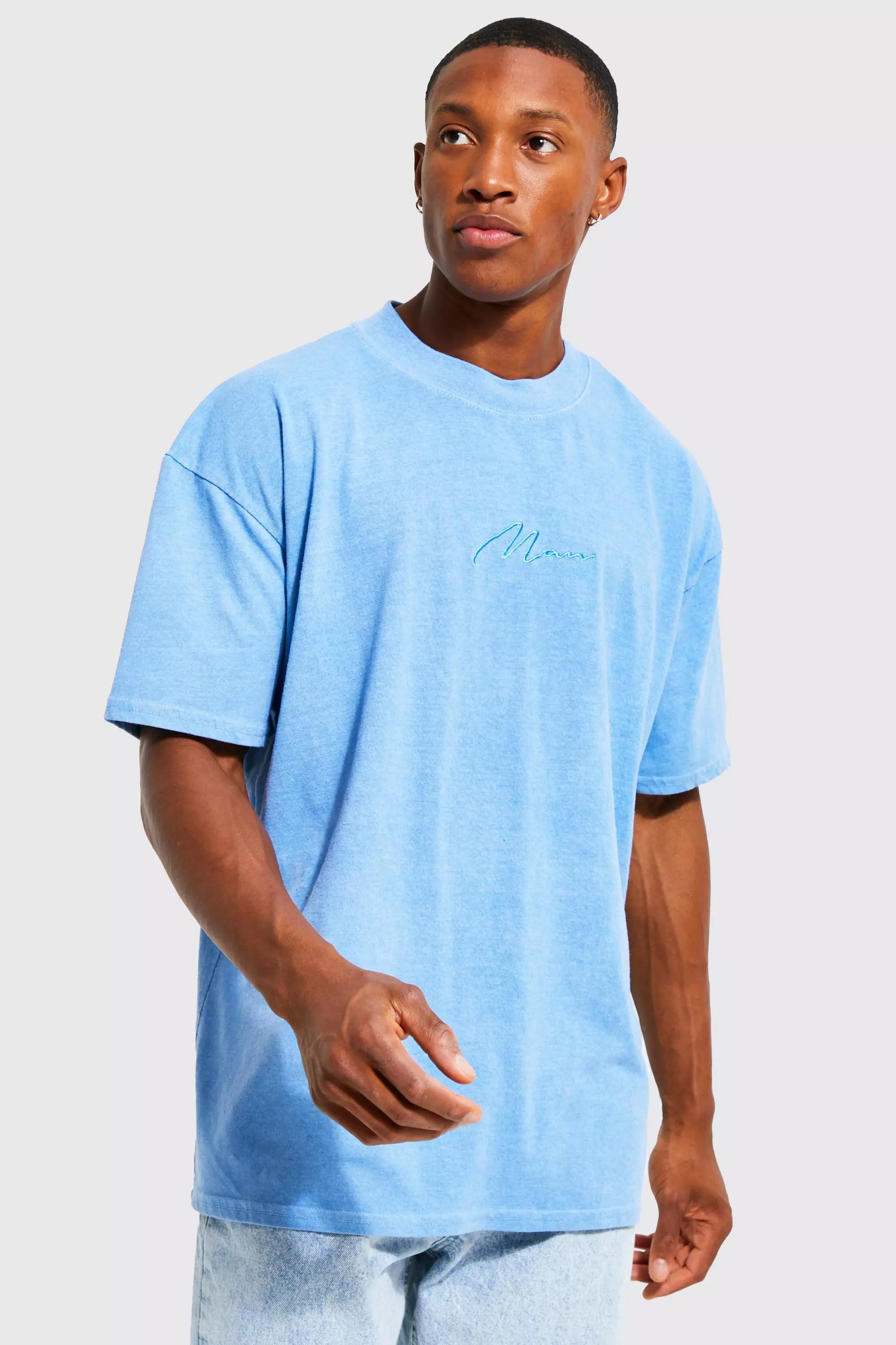 Light blue 2025 men's t shirt